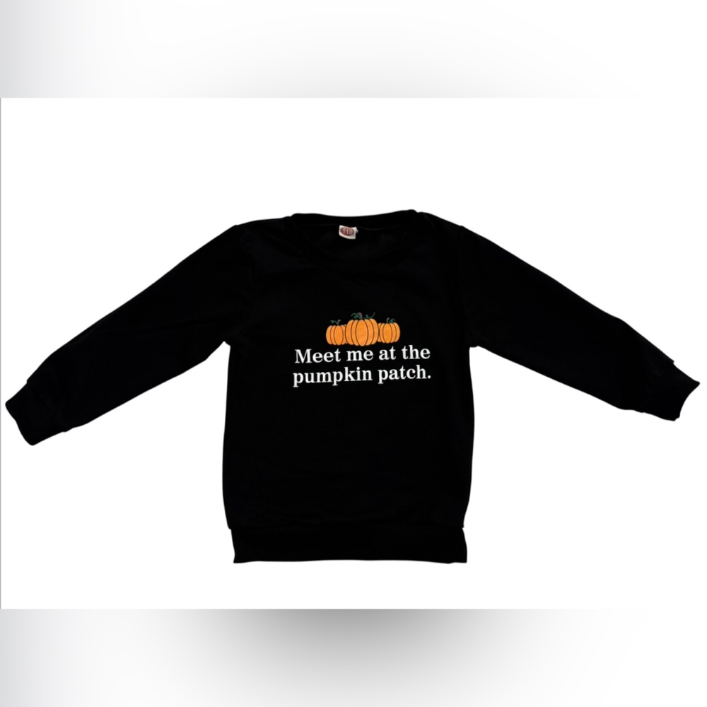 Baby's Black Sweatshirt Pumpkin Print Size:18-24 Months.